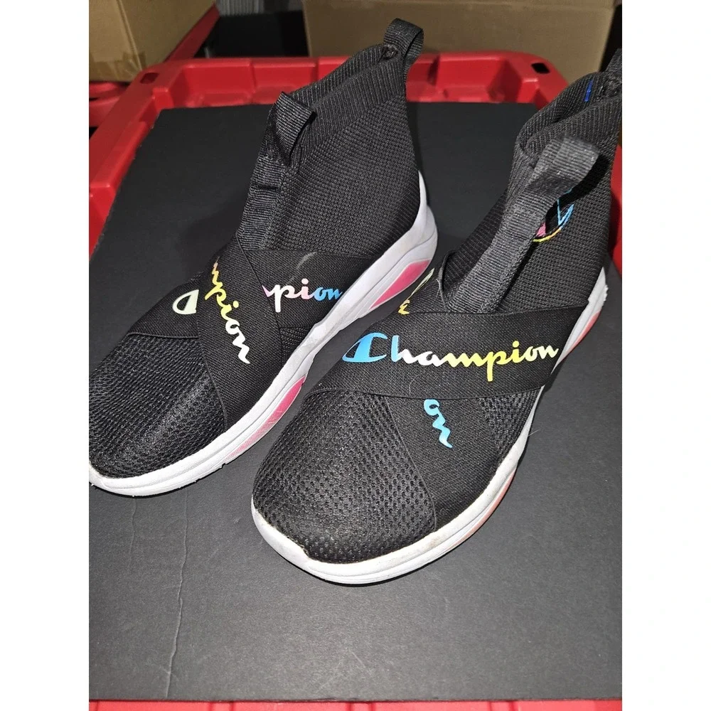 Size 6 Boys Champion High‎ Tops Slip On No Tie